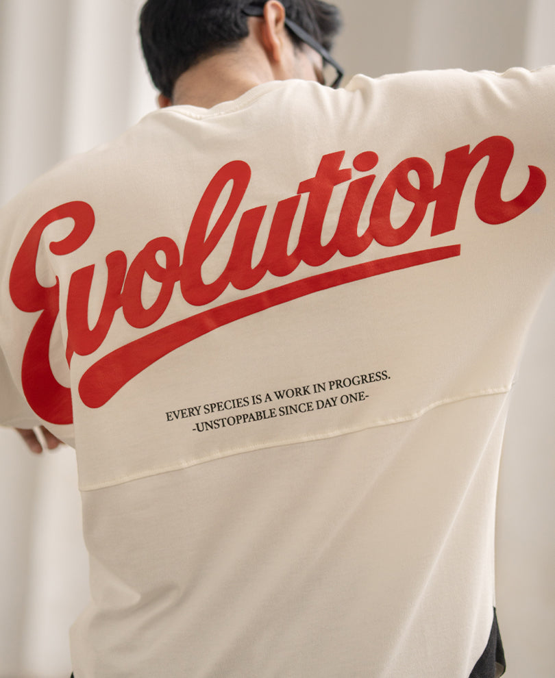 Off White Printed T-Shirt 100% Cotton