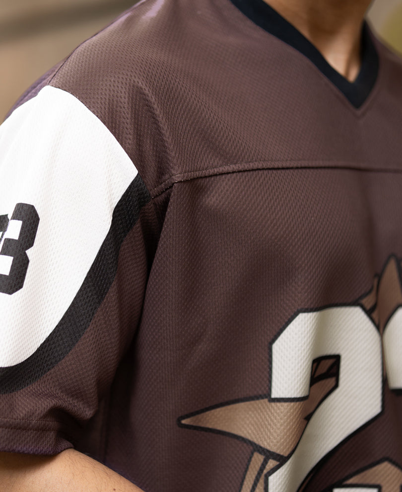Brown Printed Jersey T-Shirt